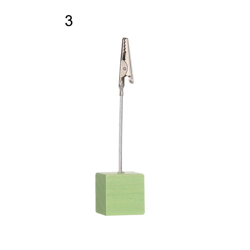 Multicolore Résine Base Carrée Photo Clip Carte Photo Mémo Photo Numérique de Table Clip De Fixation Décoration De Bureau: 3