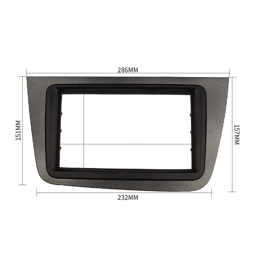 Dubbel Din Radio Fascia Voor Seat Altea Stereo Panel Dash Installatie Mount Trim Kit Gezicht Plaat Bezel Facia Lhd