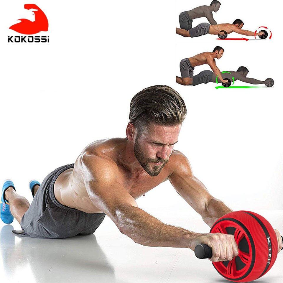 Kokossi Abs Abdominale Roller Oefening Wiel Fitness Apparatuur Mute Roller Voor Armen Terug Buik Core Trainer Body Vorm Training