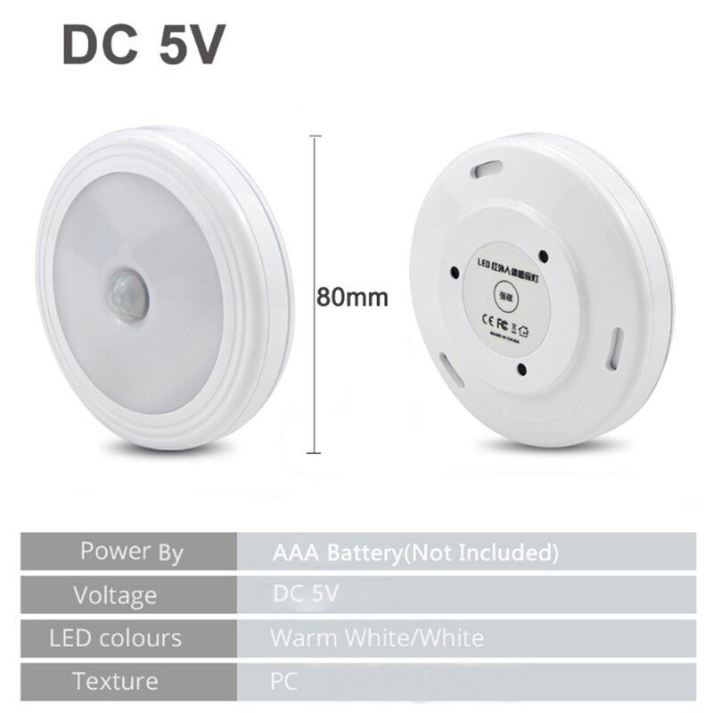 Motion Sensor LED Panel Light AC 85-265V 6W 12W 18W LED Surface Round Ceiling Lamp For Motion Control Auto On/Off Home Lighting