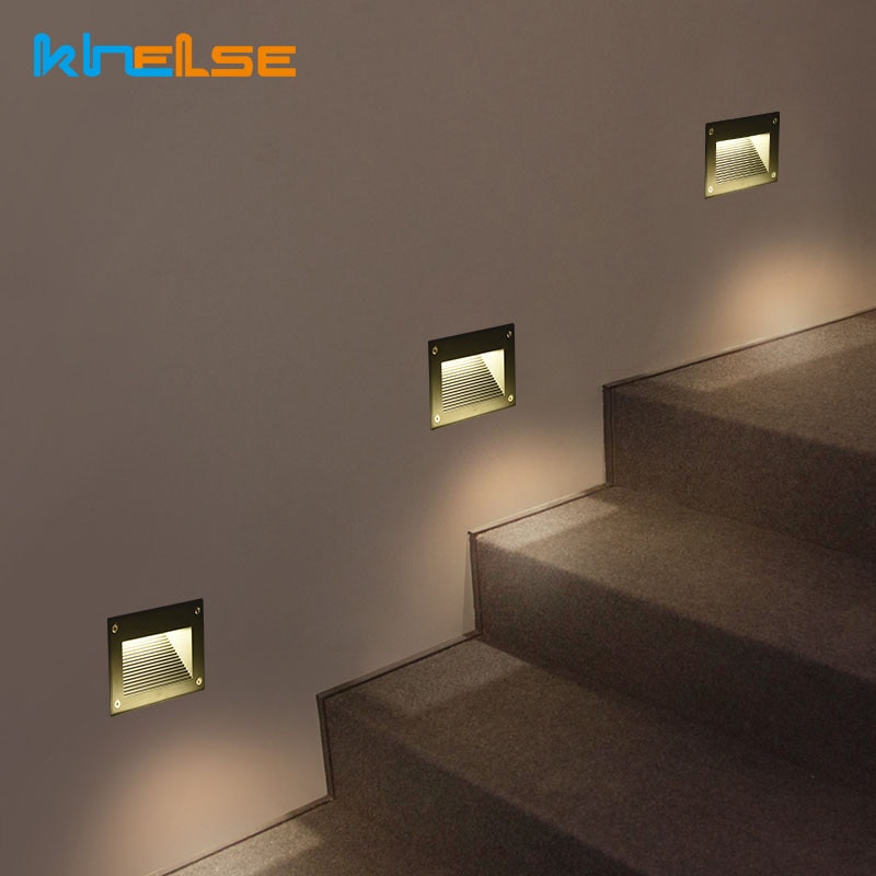 draussen LED Treppen Licht Wasserdichte Einbau Begraben Lampe 5W7W10W Pfad Garten Fußweg Villa LED Zauberstab Schritt Garten Scheinwerfer 85- 265V