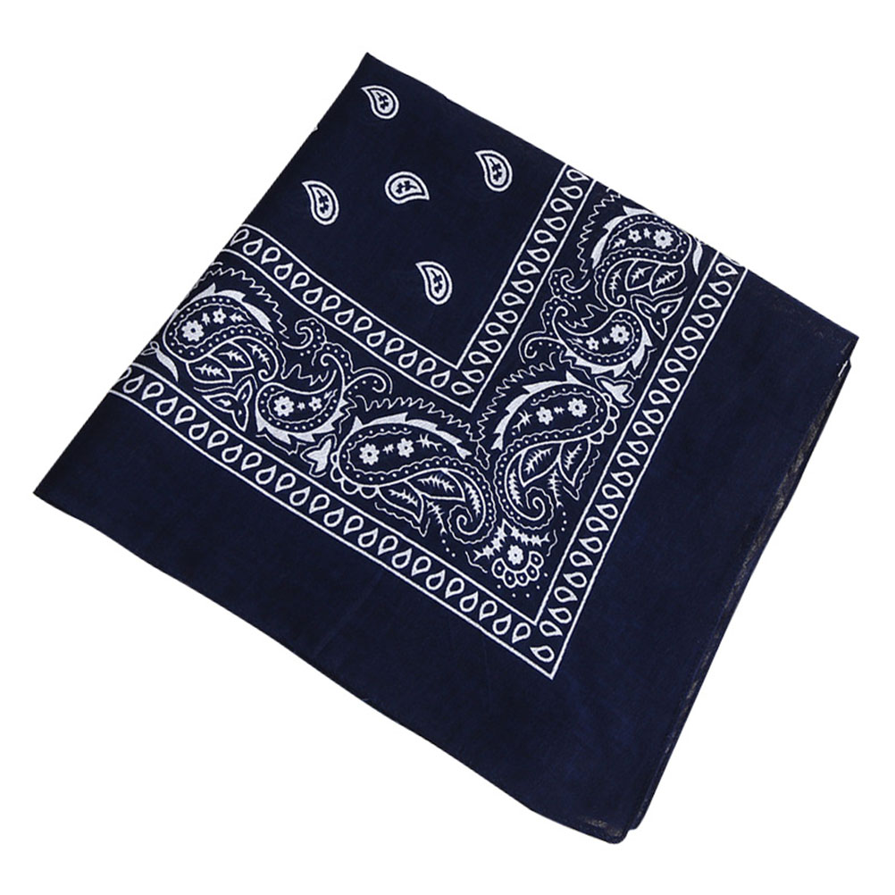 Pañuelos absorbentes para el sudor Bandana estampada de algodón multiusos (verde): Azul marino
