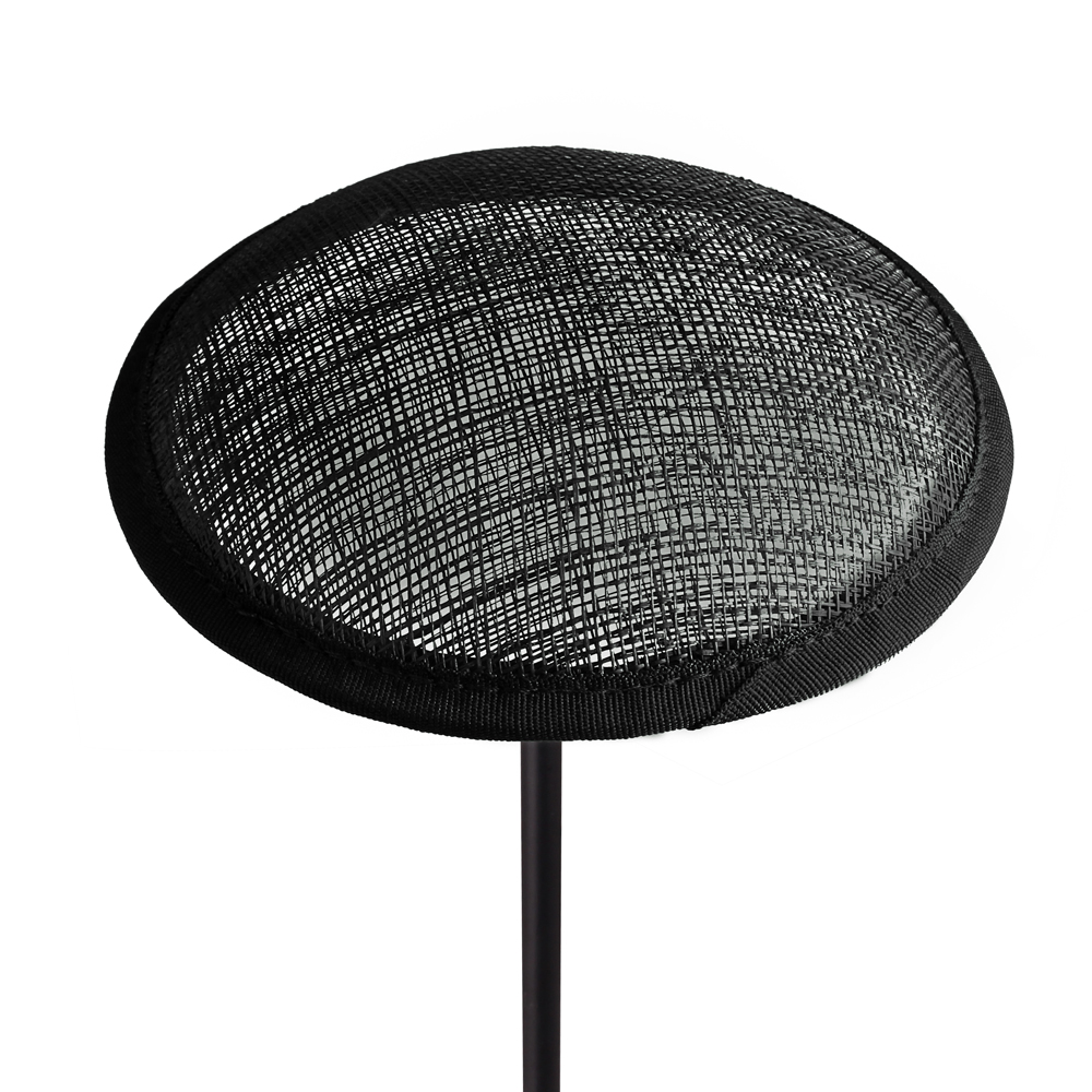 13CM Round Linen Hat DIY Millinery Fascinator Base For Netting Hair Top Hat Women Party Accessory Cap Holder 6PCS/LOT: XXS / black