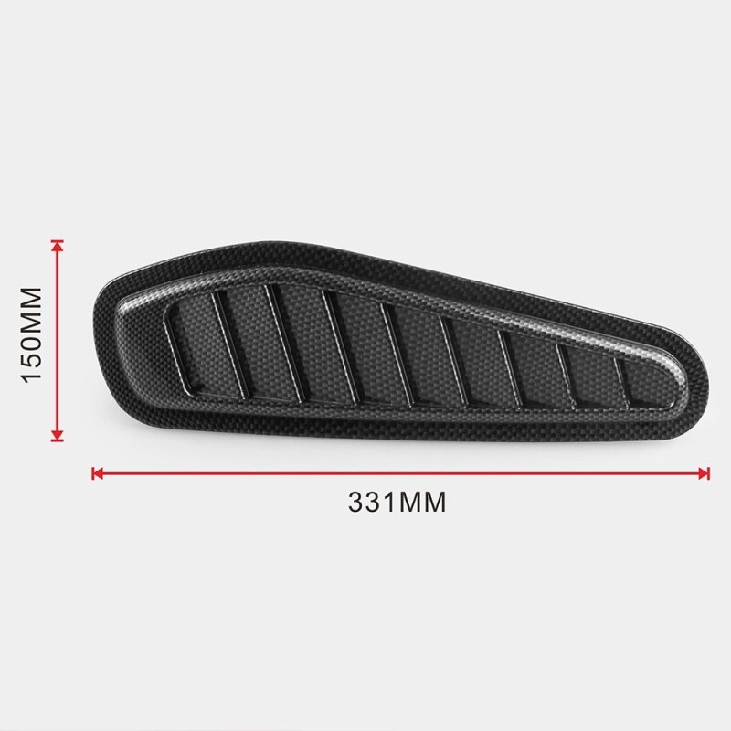 2 PCS Universal Car Decorative Sticker Air Flow Intake Scoop Bonnet Side Fender Vent Hood Set Protective Cover