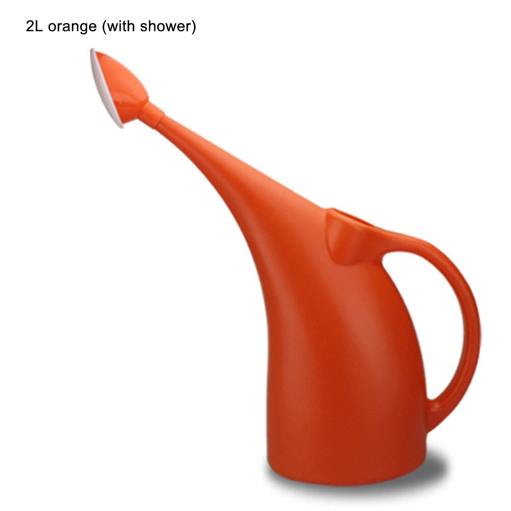 Large Capacity Plastic Long Spout Garden Flower Plants Watering Cans Sprinkler Can Pot Container Holder Water Bottle Can: Orange 3L shower