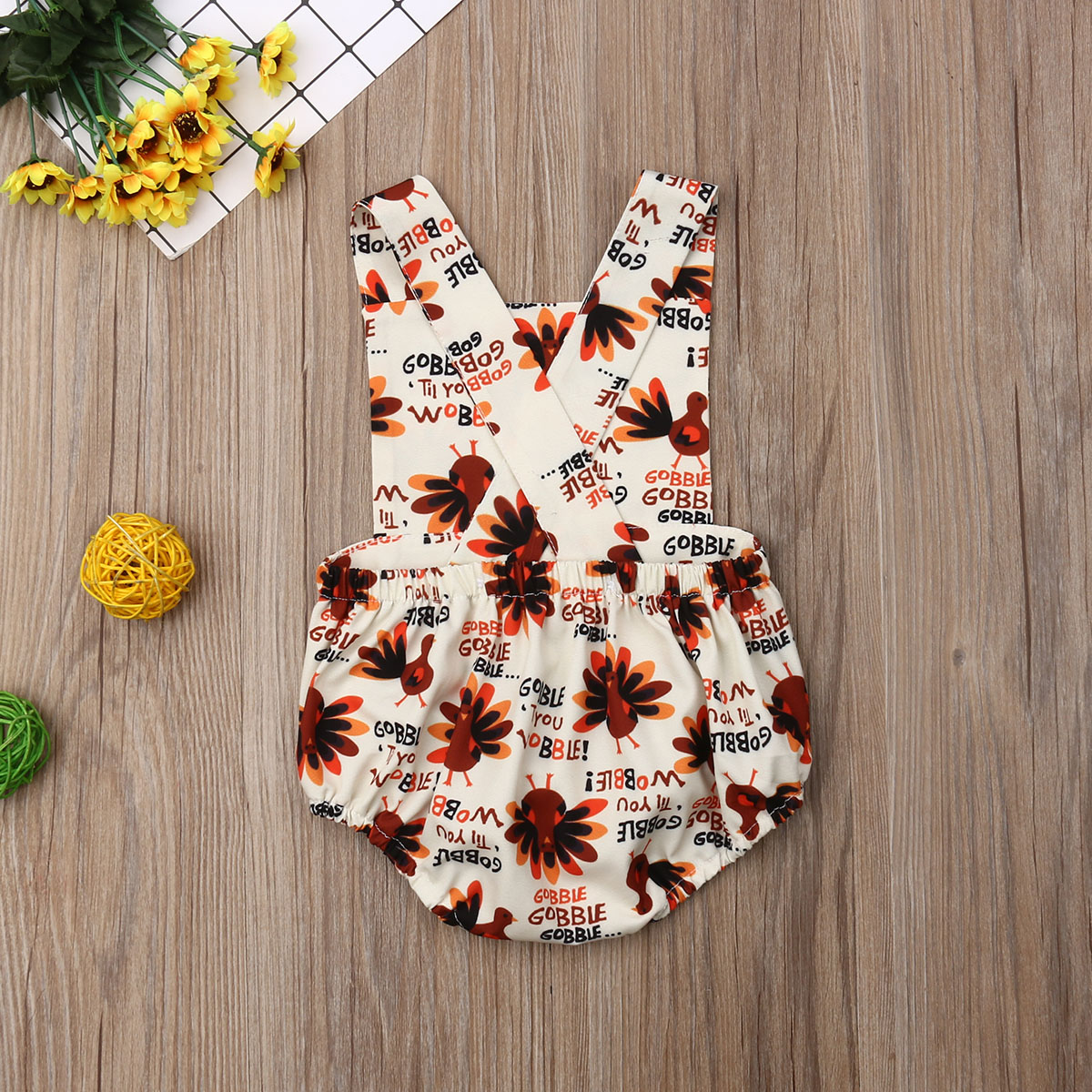 Thanksgiving Day Baby Bodysuit Infant Baby Boys Girls Turkey Clothes Cotton Jumpsuit Newborn Baby Body Festival Outfits