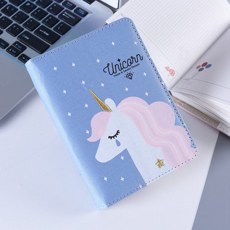 A6 Kawaii licorne cahier dessin animé livre à la main quotidien hebdomadaire calendrier Agenda Agenda organisateur Journal laitier bloc-notes enfants: Color 2 as picture