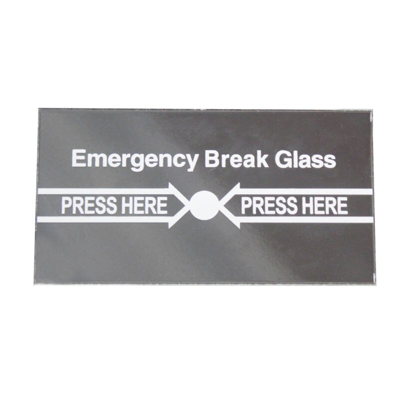 5pcs Emergency Glass Pure English panel for break exit button Emergency Exit Button use to replace the broken glass