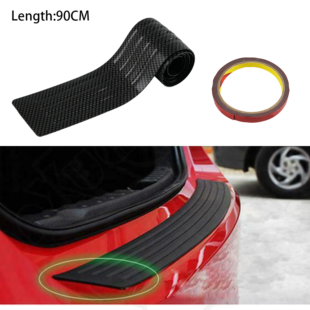 Kofferbak Pad Bumper Achter Protector Sill Cover Trim Guard Pad PVC Rubber Fiber Voor Sedan