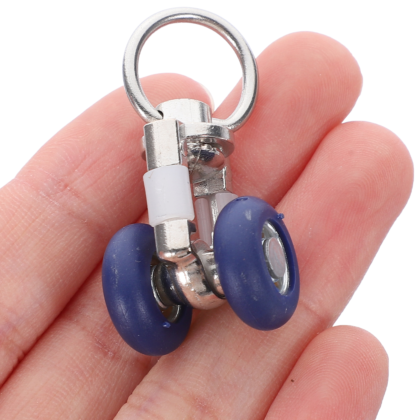 Rodillos de riel de cortina, soportes de ruedas dobles, ruedas silenciosas, carril de cortinas, planeador deslizante para ventanas, accesorios para cortinas de ducha, 6 uds.