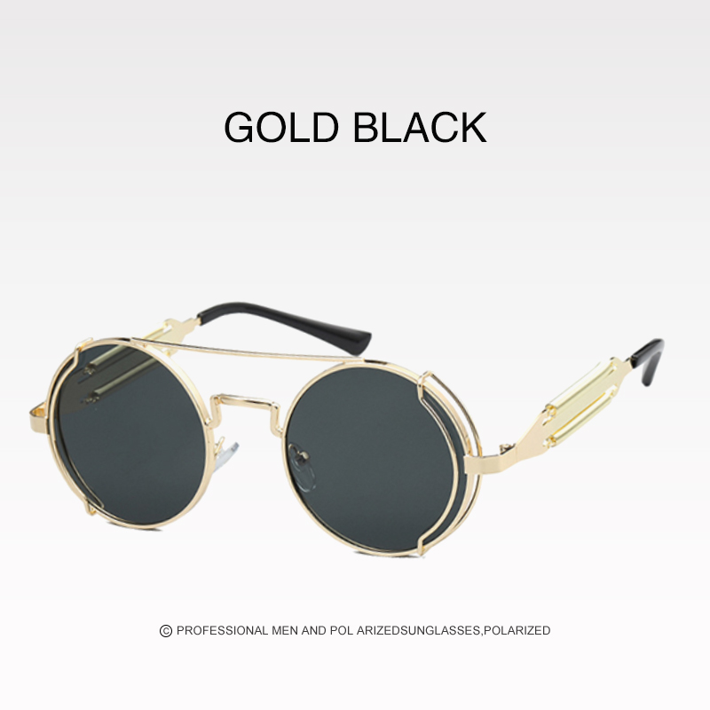 Sunglasses Vintage Style Steampunk Goggles Welding Punk Glasses Cosplay Brand Five Colors Lens: dark green