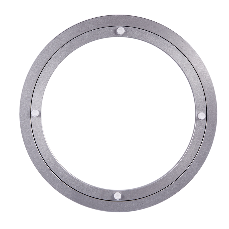 Aluminium Rotating Turntable Bearing Swivel Plate 16 Inch Silver: Default Title