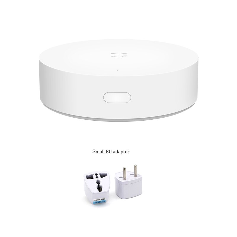 Newest Xiaomi Mijia Multifunctional Gateway ZigBee WIFI Bluetooth Mesh Hub Smart Home Hub Work With Mi Home APP Apple Homekit: Add Small EU Adapter