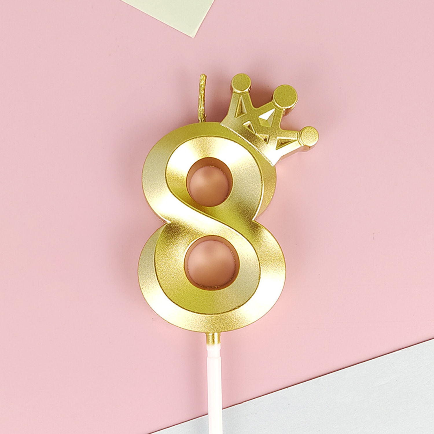 0-9 høy kakedekorasjoner romantisk gullkronelys talltopper til bursdagskakedekorasjon dronning babyshower: Lysrør