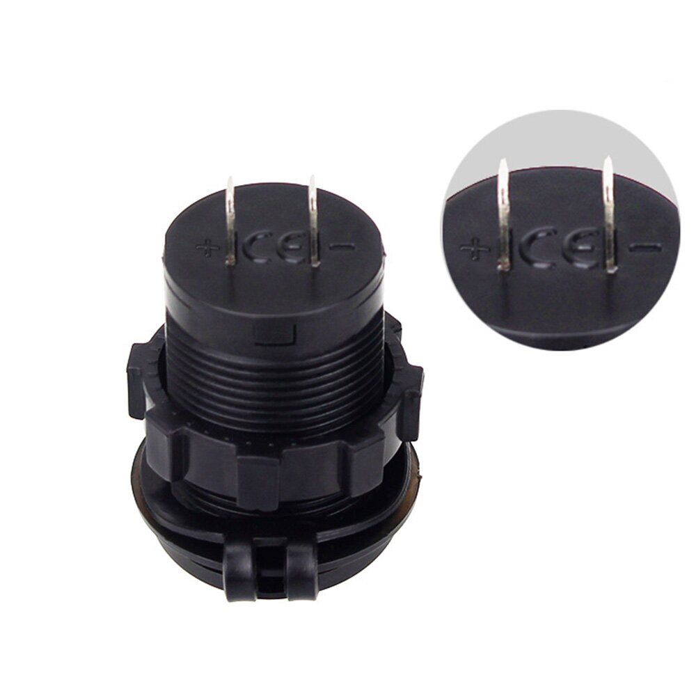 Waterproof Car 2 Port Dual USB Charger Socket Power Outlet with Voltmeter LED Light for 12-24V Car Boat Marine ATV Motorcycle