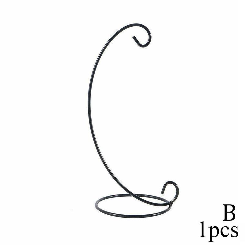 Courtieyeardceastea Bol Houder Display Stand Ornament Glazen Balhouder voor Woonkamer Zwart 12x6x24cm M