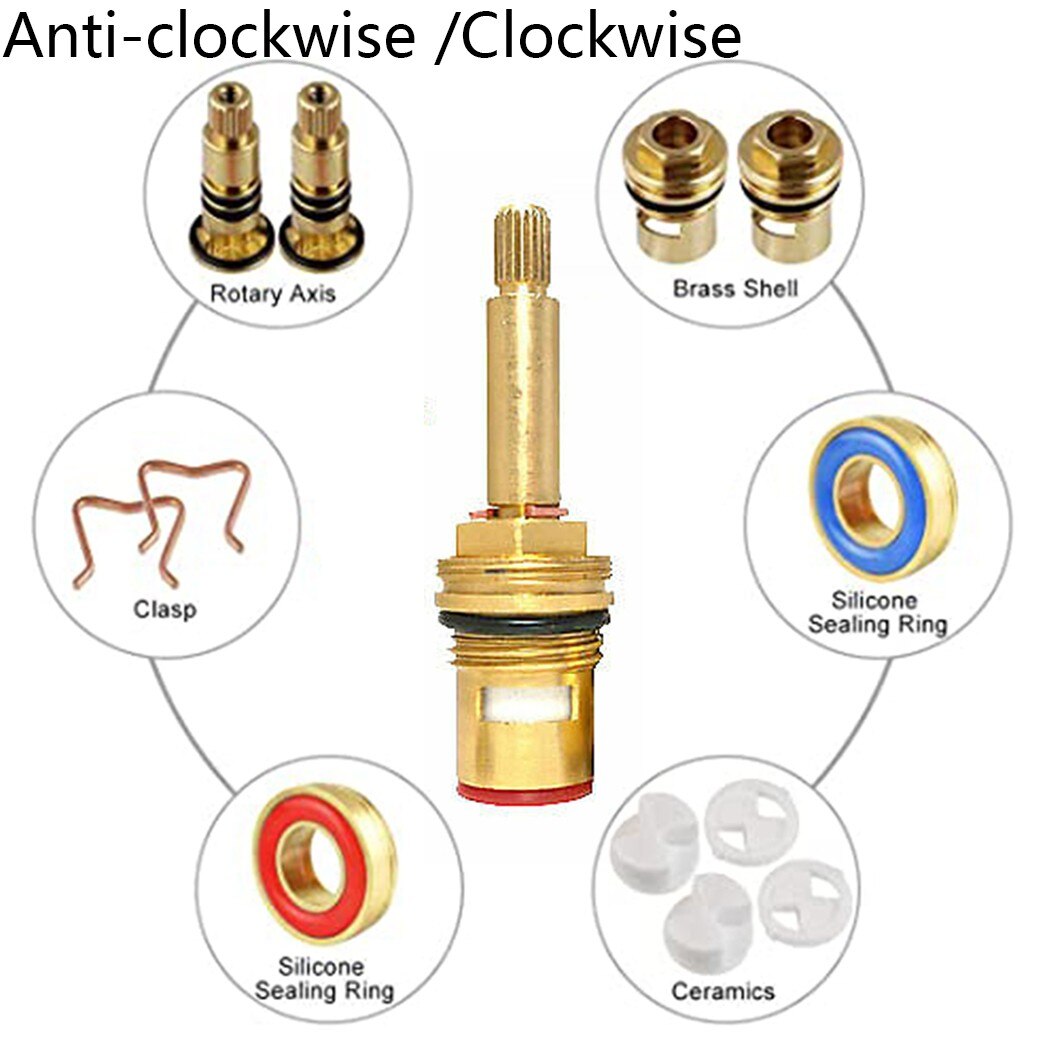 20 Teeth 3/4 Tap Valve Cartridge Quarter Insert Connector Replacement Shower Bath