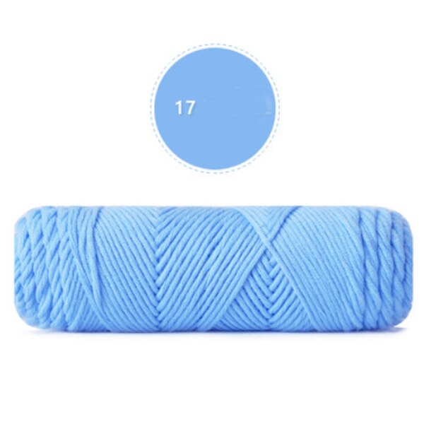 Hilo grueso de algodón suave y seda Natural para tejer bufandas para amantes, jerséis, tejer ganchillo de lana, hilo de tejer 100g/pzs: 17