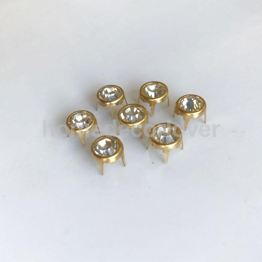 50 stk kløede rhinestone nitter punk pigge nitter flad kegle dekorative nitter gør det selv sæt til tøj tøj taske sko læder