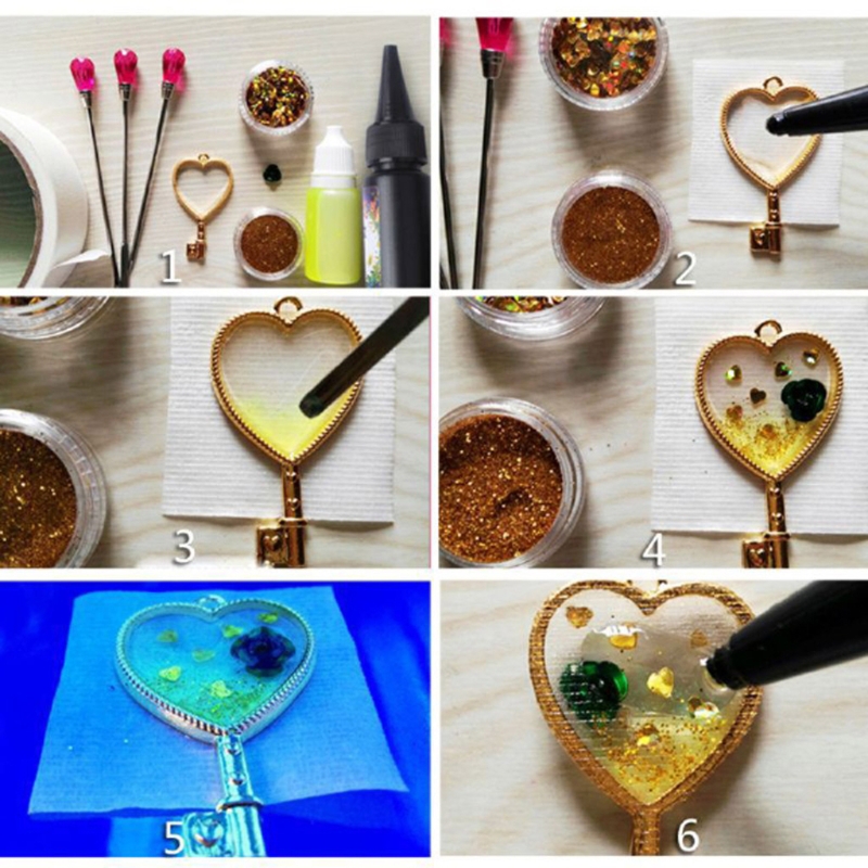 UV Resin Crystal Clear Hard Ultraviolet Curing Epoxy Resin Jewelry Making Art G32D