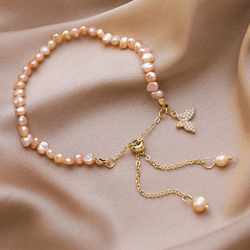 Einfache Nachahmung Perle Armbänder Temperament Schmetterling Blumen Biene Anhänger Armbinde Für Frauen Mädchen Party Bankett Charme Schmuck