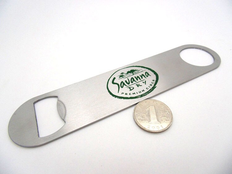 Stainless steel double round head Tablet bottle opener Strip beer can opener beer tools