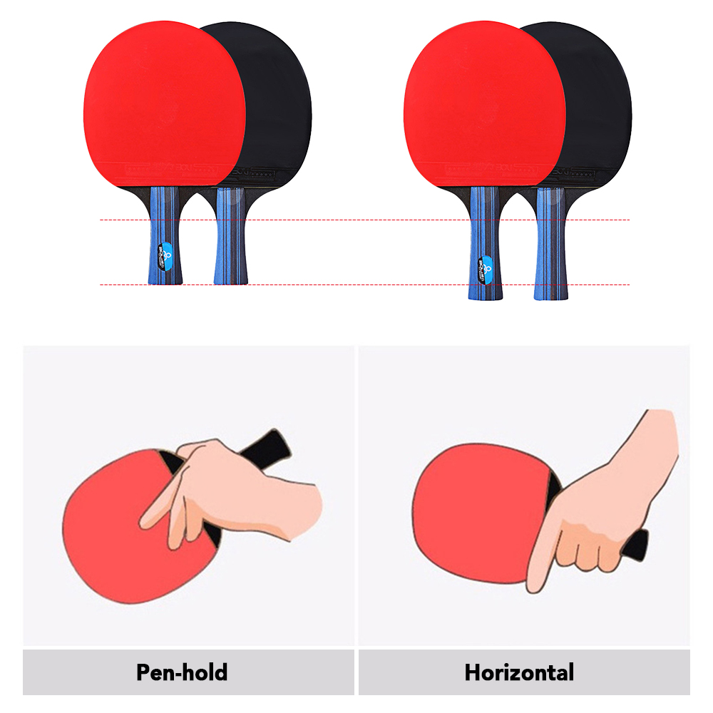 Table Tennis Racket Set Ping Pong Paddle Bat Table Tennis Racket 2 Ping Pong Paddles and 3 Ping Pong Balls Storage Pouch