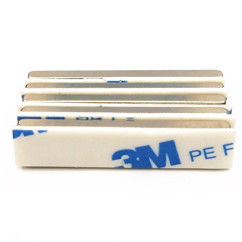 5 10 20 100 Stks/partij Magneet 40X10X2 Mm Sterke Vierkante Ndfeb Zeldzame Aarde Magneet 40*10*2 Neodymium Blok Magneten Met 3M Lijm 40Mm