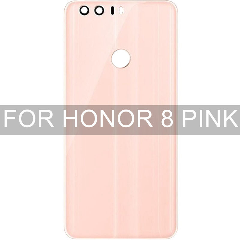 Panel de vidrio trasero para Huawei Honor 8 / Honor 8 Lite, cubierta de batería, carcasa trasera, reemplazo de puerta + pegatina adhesiva, FRD-L09 de PRA-LX1: Honor 8-Pink