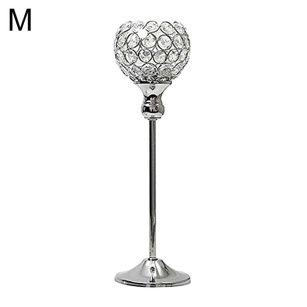 Hollow Candle Holder Metal Candlestick Festival Wedding Party Decoration Candle Holders Desktop Ornament Candlesticks Home Decor: Silver 30cm