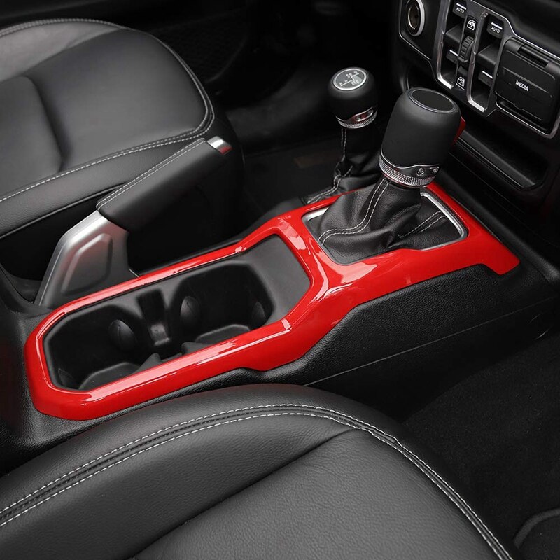 thumbnail interactive-video image 1 of Red Carbon Fiber Gear Shift Panel Cover For Dodge Charger 2015+ – Interior Trim Decor 1 of 2