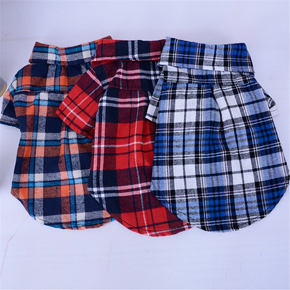 Oimg Samll Honden Kleding Klassieke Hond Blouse Zachte Katoen Huisdier Plaid Shirts Tops Lente Herfst Pug Teddy Teckel Huisdier Kleding