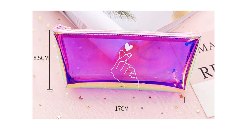 Transparent Simple Stationery Box Pvc Pencil Bag School Pencil Box Student