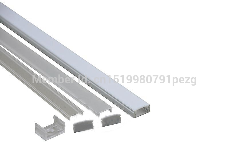 10 sets/partij U type Geëxtrudeerd Led aluminium profiel Geanodiseerd Aluminium LED profiel LED aluminium Channel profiel voor verzonken muur