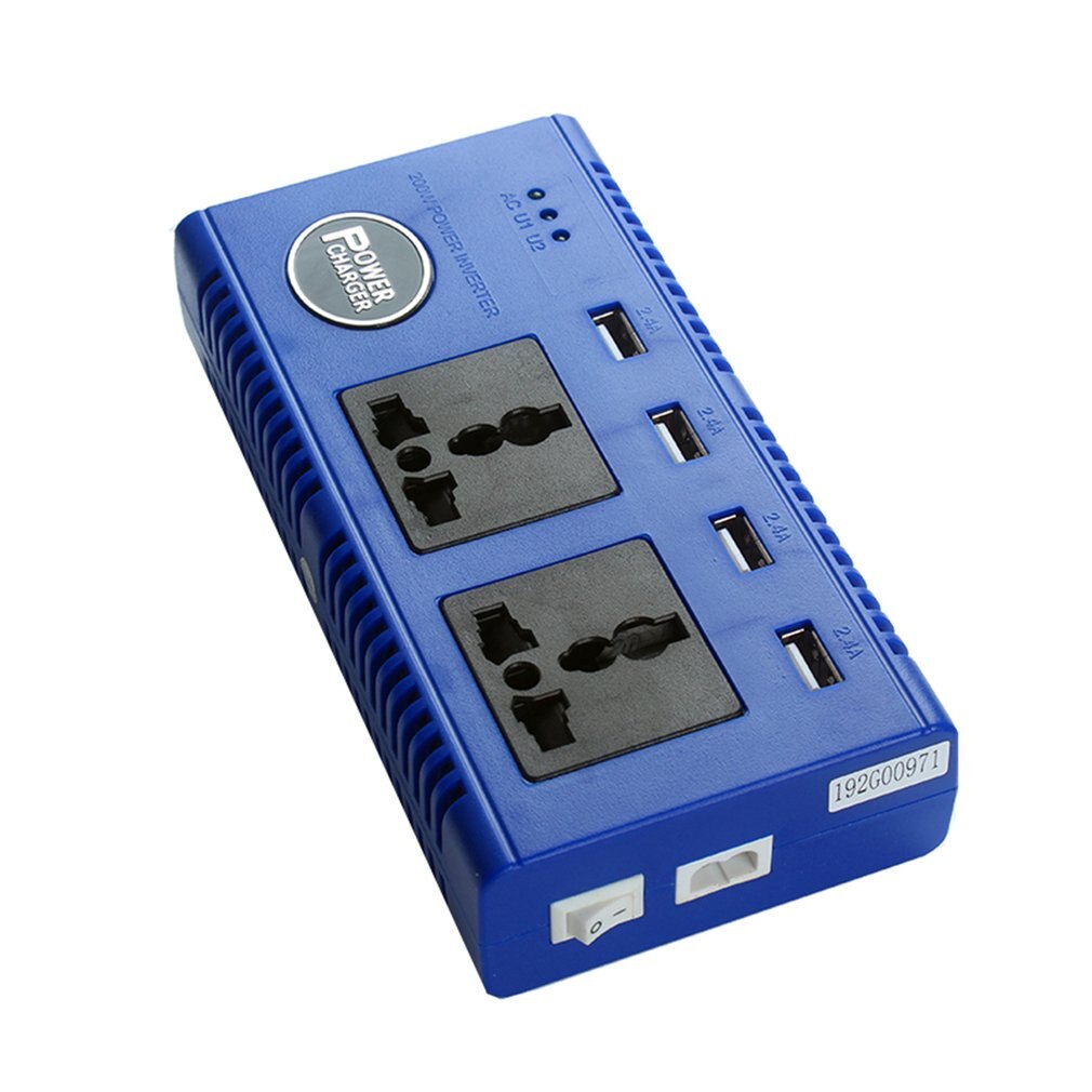 Portable Car Auto Power Inverter Converter 4 Port USB Charger Smart Power Strip Inverter with LED Display