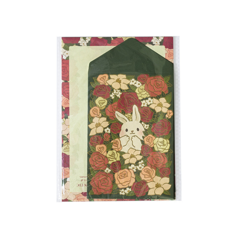 Stationery Papers and Envelopes Set Includes 3 Stationery Envelopes 6 Stationery Writing Paper with 3 Colorful Label Stickers