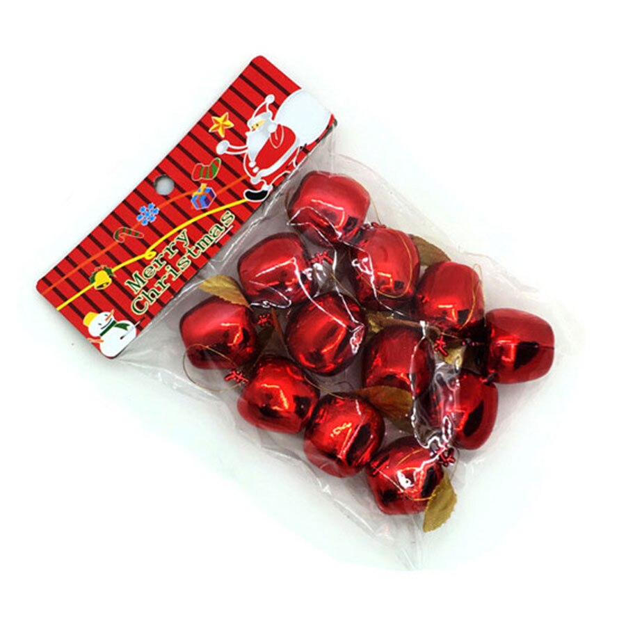 12 stuks/zak appelhangers kerstversiering voor thuis kerstboom feestversieringen festival hangende versiering kerstballen: Rood
