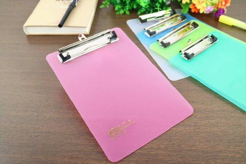 HKYSHP Cute Writing board clip Butterfly Writing Board Clip A5 Plastic Board clip School Office Supplies: Pink
