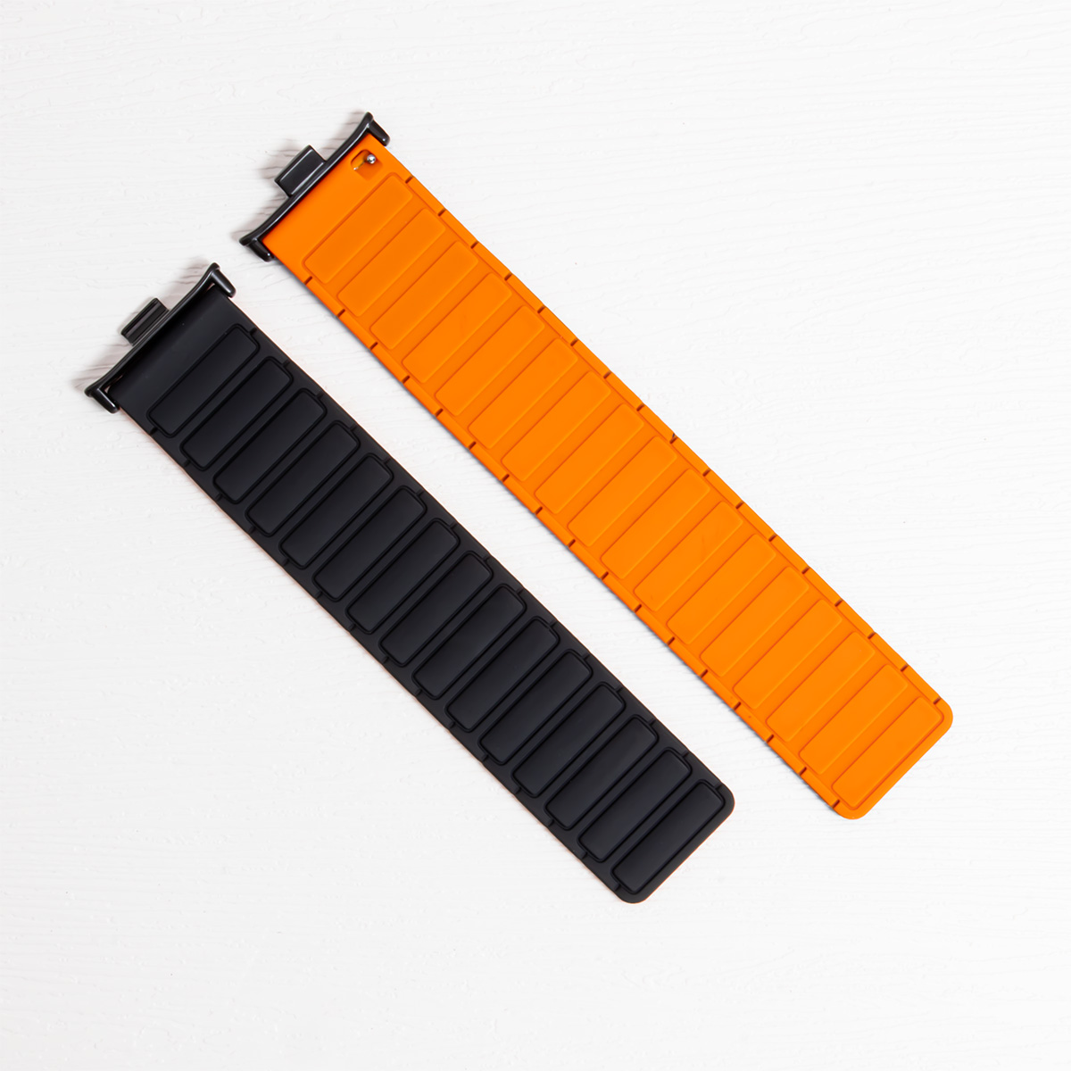 Silikone magnetisk rem til redmi watch 4/5 loop-rem armbånd til xiaomi mi band 8 pro /9 pro udskiftningsarmbåndstilbehør: Sort gul / 25mm
