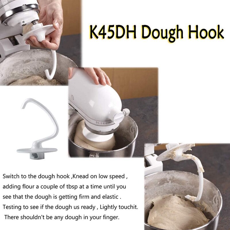 Deeg Haak & Flex Edge Beater/Stand Mixer Onderdelen Voor Kitchenaid 4.5-5 Qt Voedsel Processor Accessoire Flex rand Kom Schraper