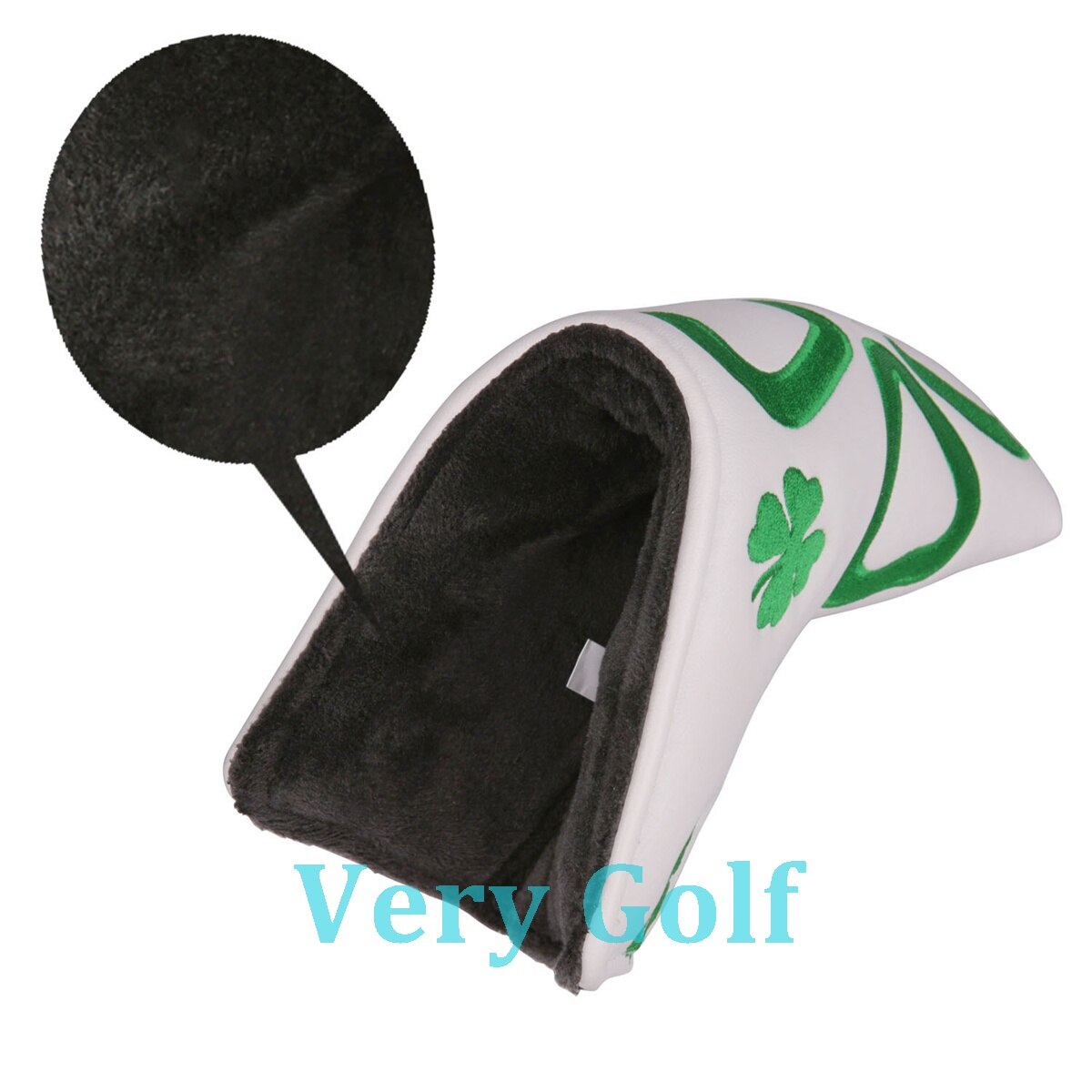 1Pc Vier Clover Putter Cover Golf Blade Putter Head Cover Met Magnetische Sluiting Zwart Of Wit