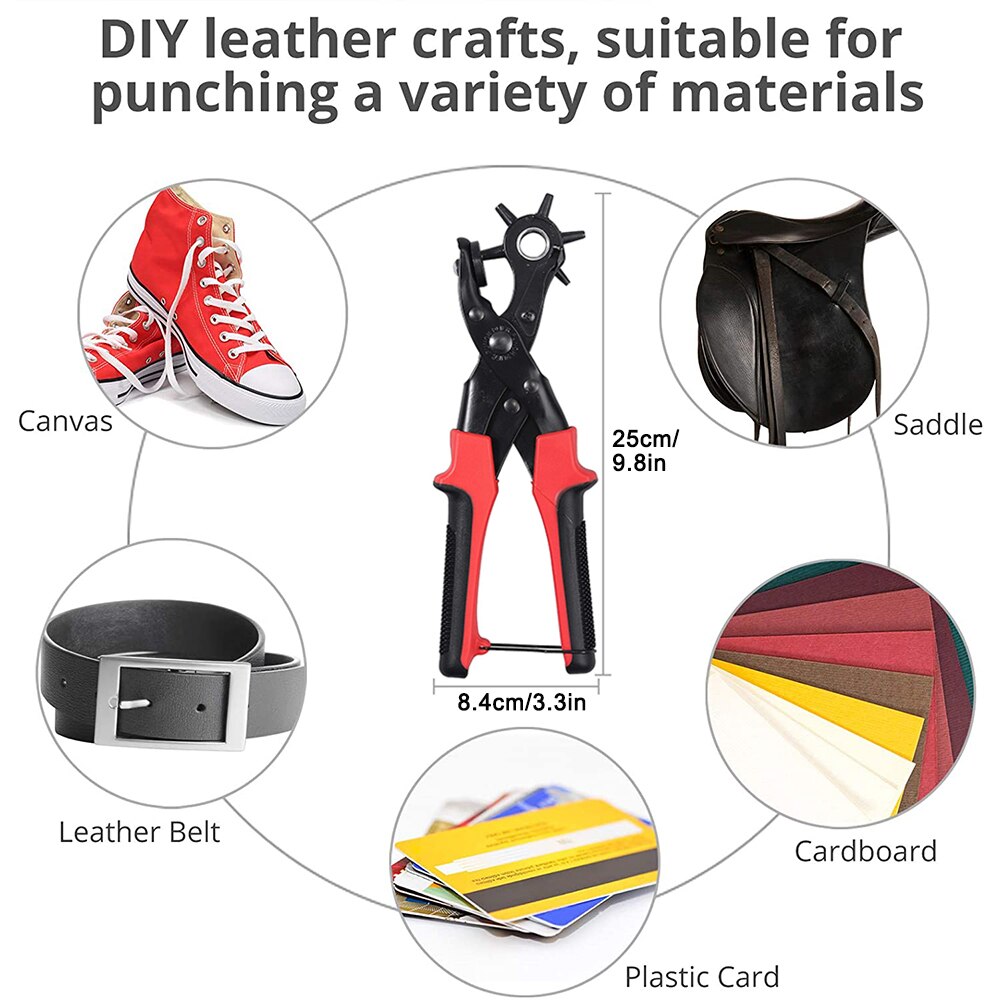 Leer Gat Punch Set Multi Gat Maker Tool Kit Voor Riemen Horloge Bands Bandjes Halsbanden Zadels Schoenen Stof Diy thuis Puncher