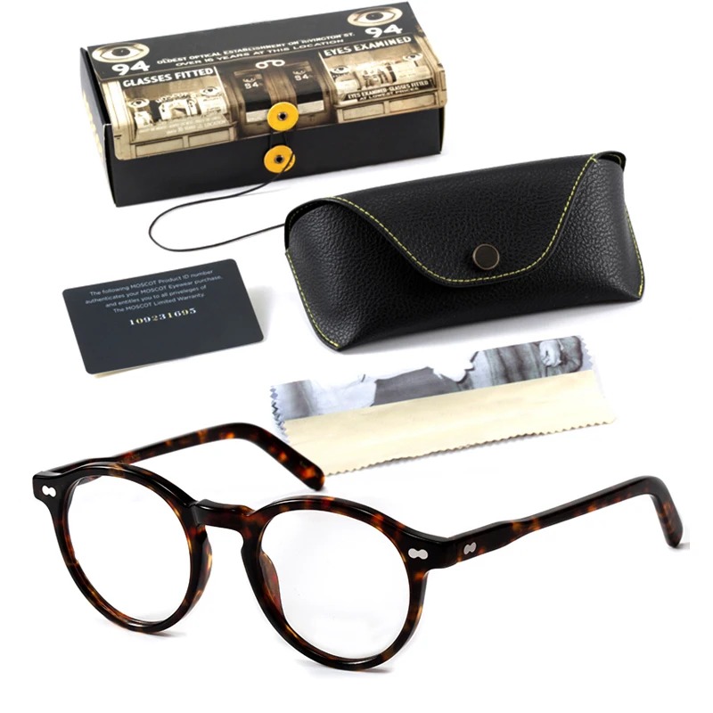 MILTZEN Lemtosh Eyeglasses Frames Women Johnny Depp Optical Glasses Frame Men Luxury Brand Vintage Acetate Computer Goggles: Pink