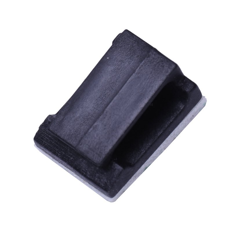 Abrazadera de montaje de Cable rectangular, autoadhesiva, negra, 100 Uds.