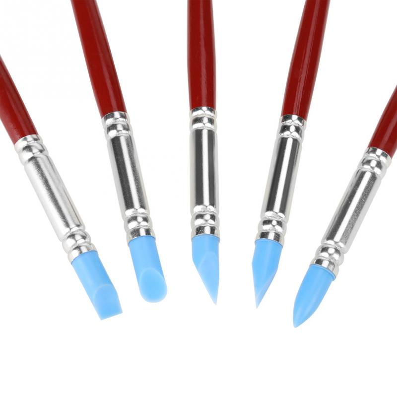 5pcs Rubber Tip Paint for Clay Sculpture Pottery DIY Shaping Carving Tool Pottery Shaping Tool Sculpture Clay Tools