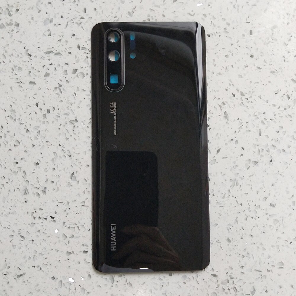 100%  original huawei  p30 pro batterilock bak glaspanel bakre hölje för  p 30 utbyte med kameraglaslinsram: P30 pro svart