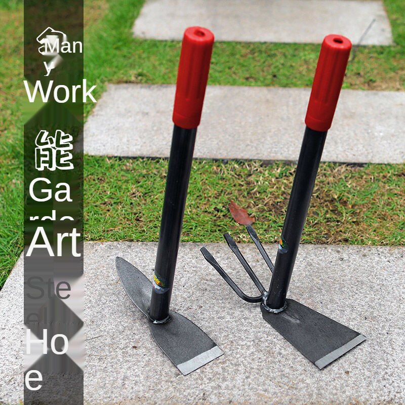 Small Hoe Planting Vegetables And Flowers Household Small Hoe Weeding Hoe Outdoor All-Steel Digging Farm Tools Dual-Purpose