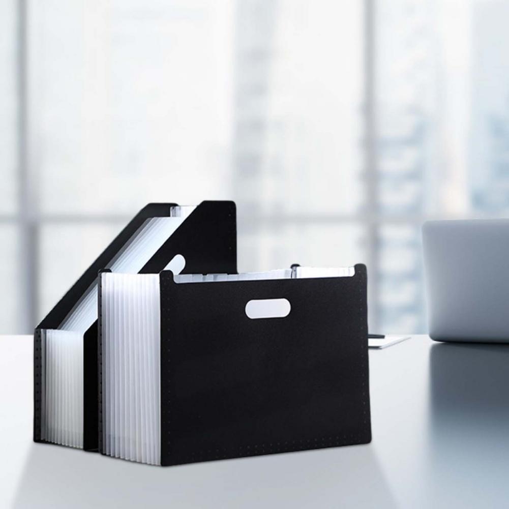 13 Pockets Portable File Folder Extension Wallet Bill Receipt Document Paper Organizer Storage Bag Office School Stationery