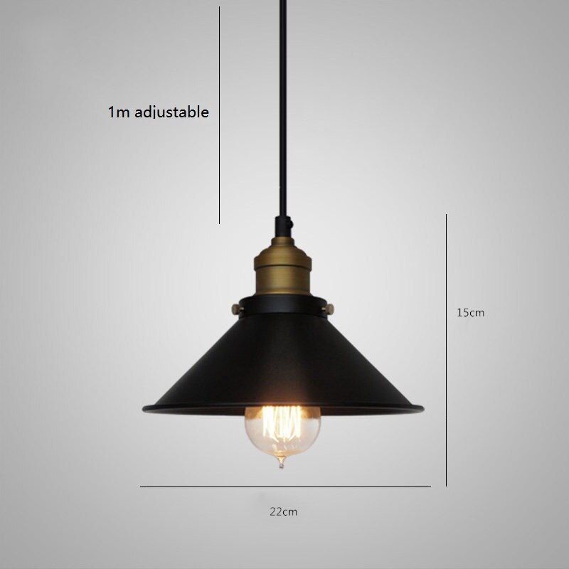 Plafonnier industriel Vintage en fer de Village, luminaire décoratif de plafond, luminaire décoratif, idéal pour un Loft, un salon, une cuisine ou un Bar, Edison LED: Default Title