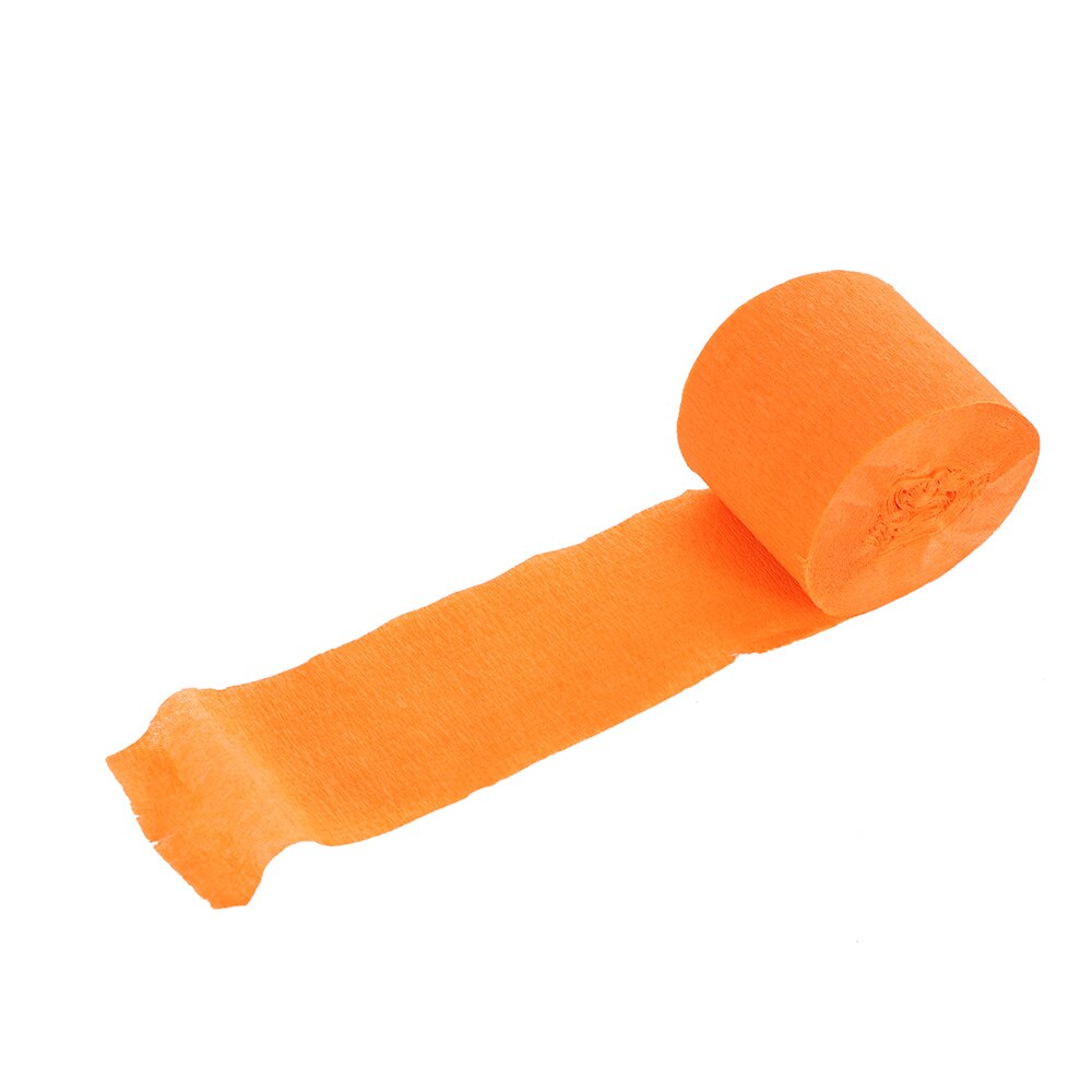3.5cm*10m Crinkled Crepe Paper Flower Wrapping DIY Scrapbooking Craft for Birthday Party Festival Christmas Decoration: orange